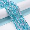 Two Tone Crackle Glass Beads Strands X-CCG-Q002-8mm-A33-2