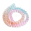 Transparent Painted Glass Beads Strands X1-DGLA-A034-T6mm-A19-5