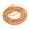 Electroplate Transparent Glass Beads Strands GLAA-H021-01A-FR06-5