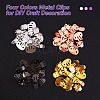 60 Pieces Iron Flat Blank Shoes Clips JX109A-4