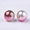 Rainbow ABS Plastic Imitation Pearl Beads OACR-Q174-8mm-10-2