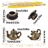 SUNNYCLUE 40Pcs 2 Styles Tibetan Style Alloy Pendants TIBE-SC0001-90-2