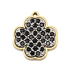 304 Stainless Steel Micro Pave Cubic Zirconia Charms STAS-I356-04G-07-1