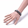 Electroplate Glass Beads Stretch Bracelets Sets BJEW-JB04652-01-4