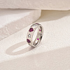 Brass Micro Pave Cubic Zirconia Rings for Women AJ0681-1-1
