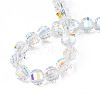 Electroplate Transparent Glass Beads Strands EGLA-N002-30-C01-4