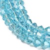 Transparent Electroplate Glass Beads Strands EGLA-A039-T2mm-B20-3