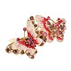 Alloy Rhinestone Enamel Hair Barrettes OHAR-B006-01G-02-3