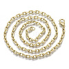 Brass Cable Chains Necklace Making MAK-N034-004B-MG-2