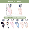12Pcs 6 Style Alloy Enamel Stethoscope Cat Shape Pendant Decorations HJEW-CP00066-2