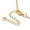 Brass Micro Pave Clear Cubic Zirconia Pendants Necklaces for Women NJEW-B092-01G-5