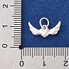 925 Sterling Silver Wing Heart Charms STER-A032-06S-3