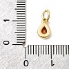 Brass Cubic Zirconia Charms KK-G554-02E-04-3