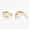 Brass Hoop Earring Findings with Latch Back Closure KK-S350-072G-3