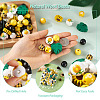 Kissitty 120Pcs 9 Styles Painted Natural Wood Beads WOOD-KS0001-18-14