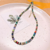 Natural & Synthetic Mixed Gemstone Heishi Graduated Beaded Necklaces JO0051-8-1