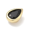 Teardrop Brass Micro Pave Cubic Zirconia Cabochons KK-P345-13G-B04-2