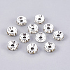 Brass Grade A Crystal Rhinestone Beads X-RB-A003-6MM-S-1