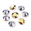 Pointed Back & Back Plated Glass Rhinestone Cabochons RGLA-J012-10mm-001DO-1