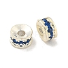 Brass Cubic Zirconia Spacer Beads KK-L215-004A-S02-1