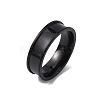201 Stainless Steel Grooved Finger Ring Settings STAS-WH0027-27B-EB-1
