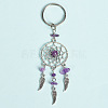 Natural Amethystwith Aolly Keychain PW-WG49538-02-1