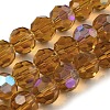 Electroplate Transparent Glass Beads Strands EGLA-A035-T10mm-L04-1