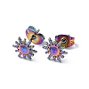 Ion Plating(IP) 304 Stainless Steel Stud Earring for Women EJEW-I285-20MC-1