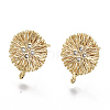 Brass Micro Pave Cubic Zirconia Stud Earring Findings X-KK-T056-05G-NF-3