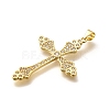 Rack Plating Brass Micro Pave Cubic Zirconia Pendants KK-L226-005G-11-2