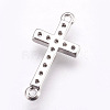 Brass Micro Pave Cubic Zirconia Links LS-ZIRC-E152-43P-RS-2