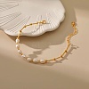 Elegant Natural Freshwater Pearl & Brass Beaded Bracelets for Women RP0175-3