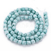 Opaque Baking Painted Glass Beads Strands EGLA-N006-008-A06-2