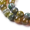 Natural Striped Agate/Banded Agate Beads Strands G-G582-8mm-44-3