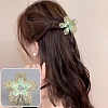 Flower Alloy Rhinestone Claw Hair Clips PW-WG5936D-02-1