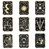 9Pcs 9 Styles Alloy Brooch JEWB-SZ0001-95-1