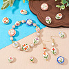 9Pcs 9 Styles Flower Theme Handmade Porcelain Beads PORC-TA0002-29-7