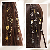 120Pcs 12 Styles Alloy & Iron Dreadlocks Hair Rings Decoration OHAR-SC0001-18A-7