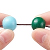 Round & Polygon Natural Wood Beads Stretch Bracelets Keychains KEYC-JKC00318-3