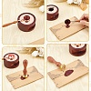 Brass Wax Seal Stamp with Wood Handle AJEW-WH0412-0288-3