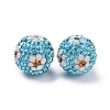 Polymer Clay Rhinestone Beads RB-L029-03G-2