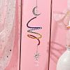 Glass Spiral Pendant Decorations HJEW-TA00269-2