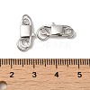 Anti-Tarnish Rhodium Plated 925 Sterling Silver Lobster Claw Clasps STER-D006-16P-3
