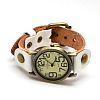 Fashionable Retro Men's Antique Bronze Alloy Quartz Watch Leather Wristwatches X-WACH-M097-02-1