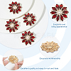 4Pcs Alloy Rhinestone Shank Buttons BUTT-FG0001-26B-3