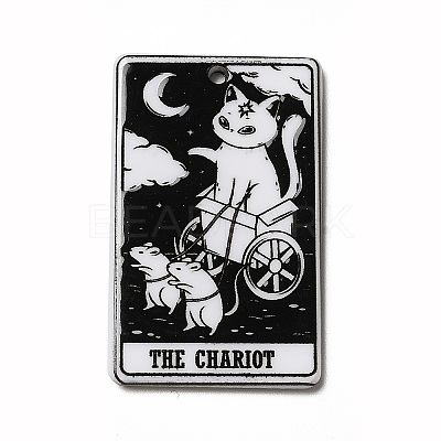 Tarot Theme Printed Acrylic Pendants MACR-G061-04T-1