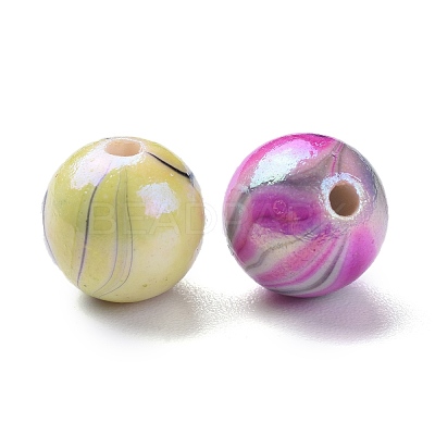 AB Color Wave Printed Acrylic Beads MACR-Q151A-M-1