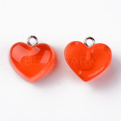 Transparent Resin Pendants X-RESI-R429-30-1