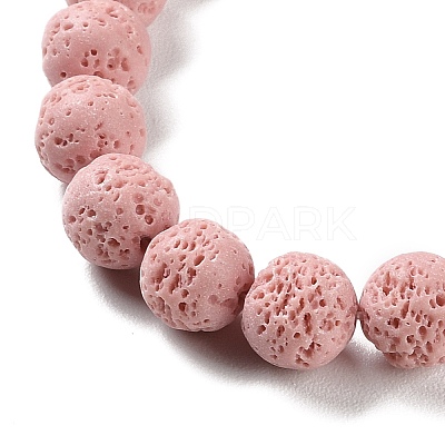 Synthetic Lava Rock Dyed Beads Strands G-H311-08C-08-1