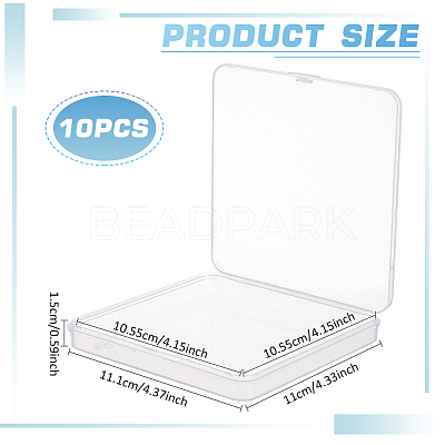 Transparent Plastic Storage Boxes CON-WH0095-62B-1